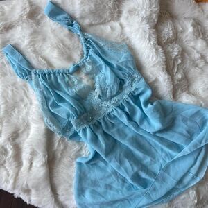 Frederick-s-of-hollywood Women's Blue Camisole Lingerie Top